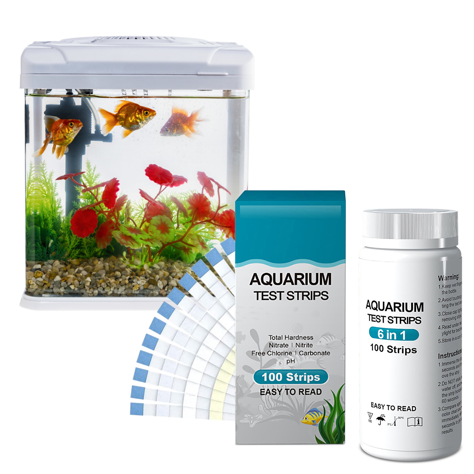 Water Testing Kit - 100 stks 6-in-1 Waterkwaliteit Teststrips Kit