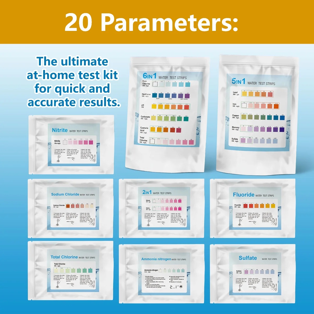 YAGO 20-in-1 Waterteststrips D - Water Testing Kit recensie en prijs